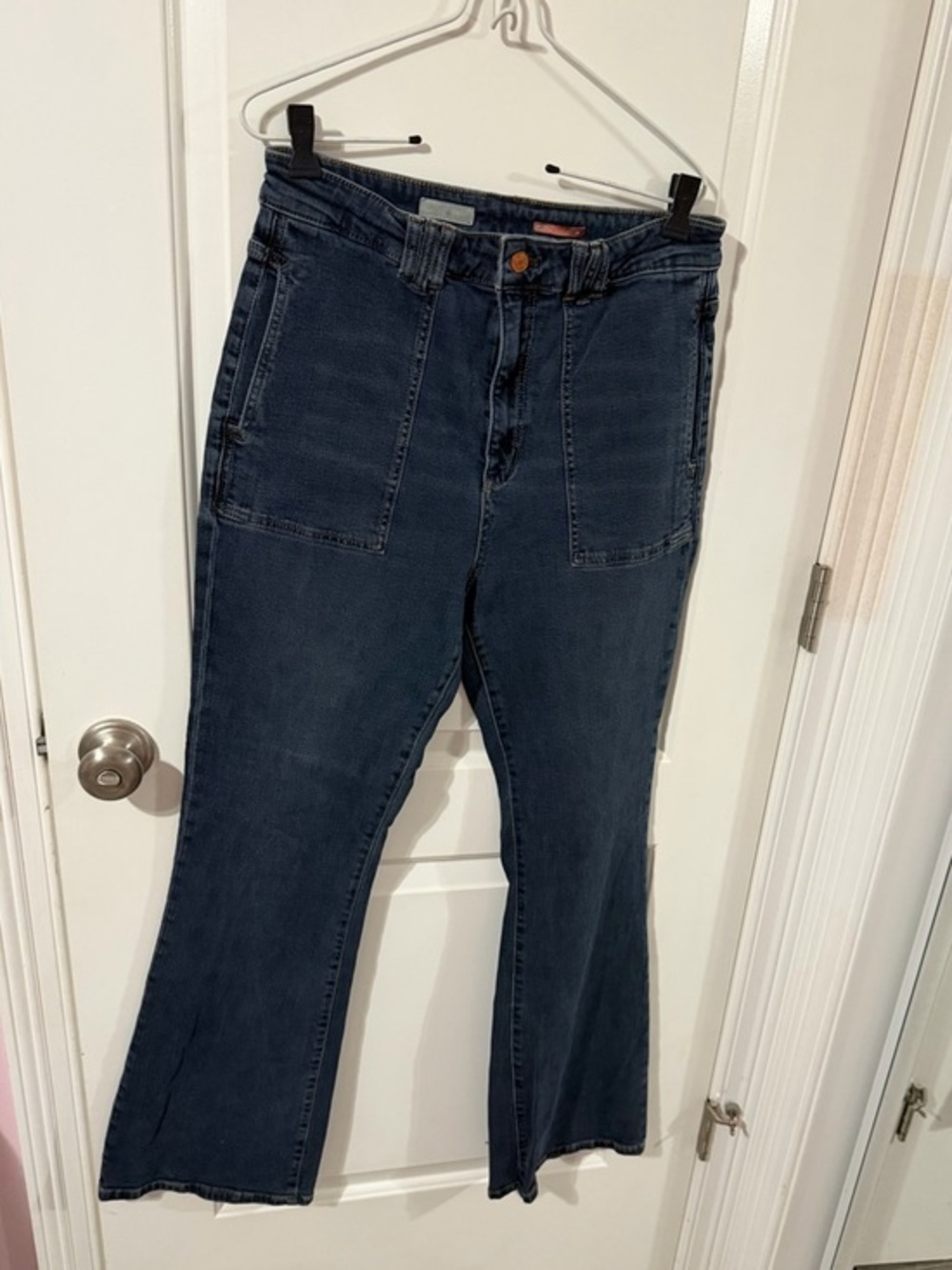 Anthropologie Pilcro The Icon High Rise Flare Jeans Front Pockets Size 32